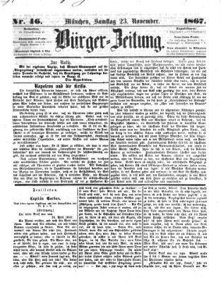 Bürger-Zeitung Samstag 23. November 1867