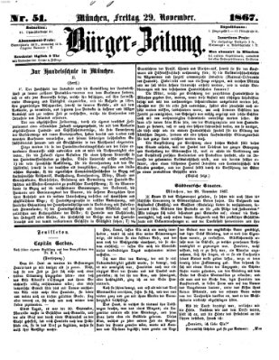 Bürger-Zeitung Freitag 29. November 1867