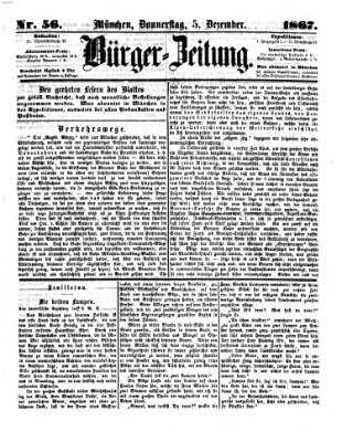 Bürger-Zeitung Donnerstag 5. Dezember 1867