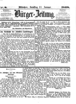 Bürger-Zeitung Samstag 11. Januar 1868