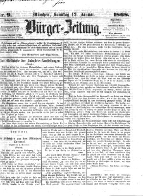 Bürger-Zeitung Sonntag 12. Januar 1868