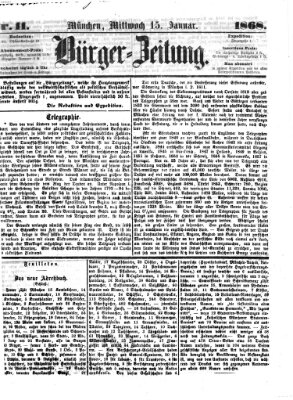 Bürger-Zeitung Mittwoch 15. Januar 1868