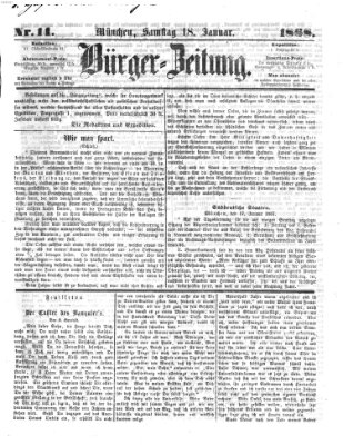 Bürger-Zeitung Samstag 18. Januar 1868