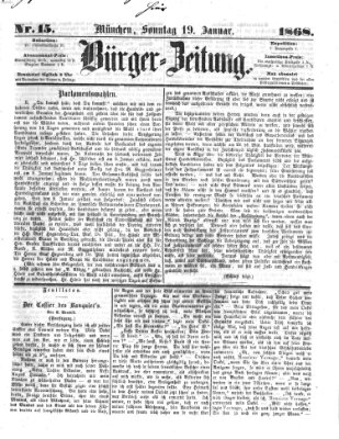 Bürger-Zeitung Sonntag 19. Januar 1868