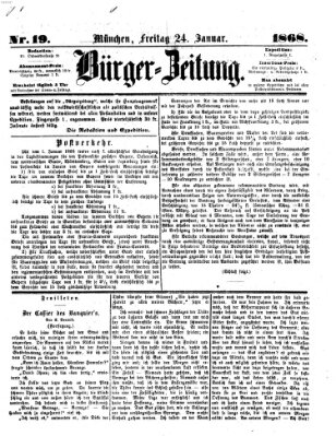 Bürger-Zeitung Freitag 24. Januar 1868