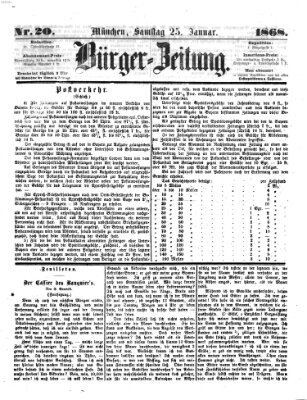 Bürger-Zeitung Samstag 25. Januar 1868