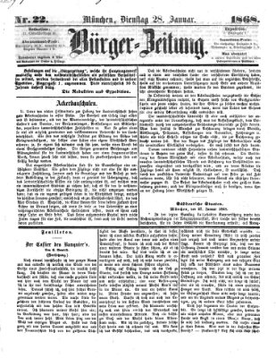 Bürger-Zeitung Dienstag 28. Januar 1868