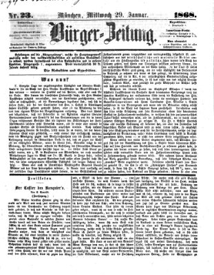 Bürger-Zeitung Mittwoch 29. Januar 1868