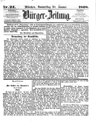 Bürger-Zeitung Donnerstag 30. Januar 1868