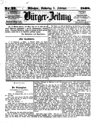 Bürger-Zeitung Samstag 8. Februar 1868