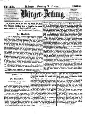 Bürger-Zeitung Sonntag 9. Februar 1868