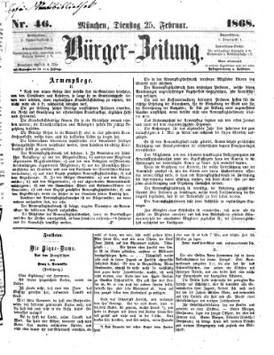 Bürger-Zeitung Dienstag 25. Februar 1868