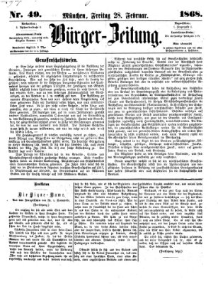 Bürger-Zeitung Freitag 28. Februar 1868