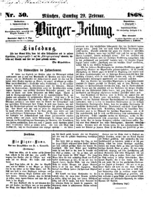 Bürger-Zeitung Samstag 29. Februar 1868