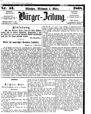 Bürger-Zeitung Mittwoch 4. März 1868