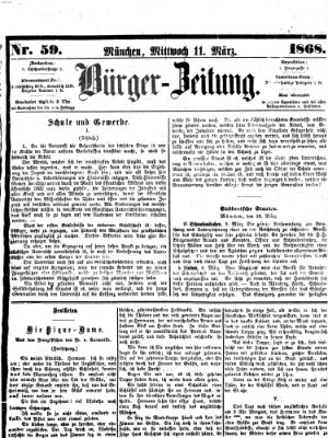 Bürger-Zeitung Mittwoch 11. März 1868