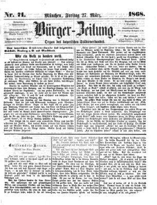 Bürger-Zeitung Freitag 27. März 1868