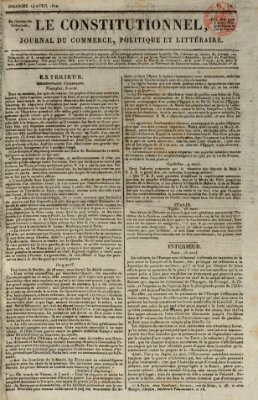 Le constitutionnel Sonntag 14. April 1822