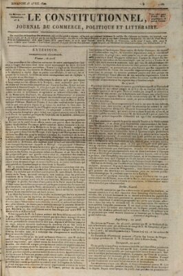 Le constitutionnel Sonntag 28. April 1822