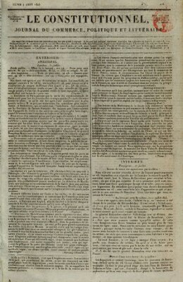 Le constitutionnel Montag 4. August 1823