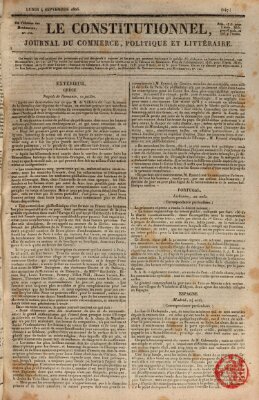 Le constitutionnel Montag 4. September 1826