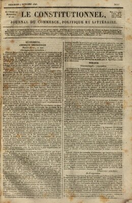 Le constitutionnel Mittwoch 4. Oktober 1826