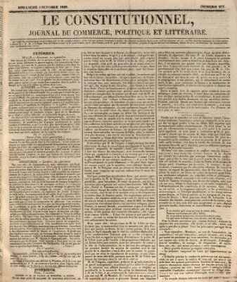 Le constitutionnel Sonntag 4. Oktober 1829