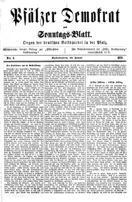 Deutscher Demokrat (Pfälzische Volkszeitung) Sonntag 23. Januar 1870