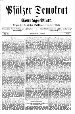 Deutscher Demokrat (Pfälzische Volkszeitung) Sonntag 3. April 1870