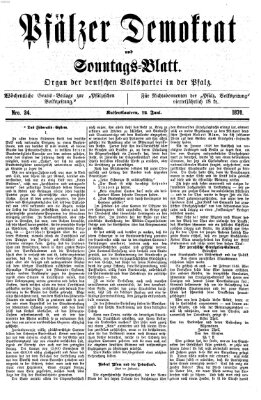 Deutscher Demokrat (Pfälzische Volkszeitung) Sonntag 12. Juni 1870