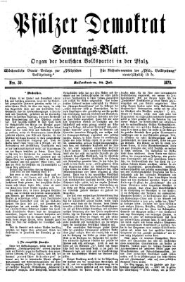 Deutscher Demokrat (Pfälzische Volkszeitung) Sonntag 24. Juli 1870