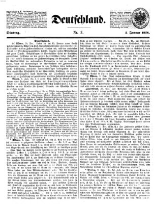 Deutschland Dienstag 5. Januar 1858