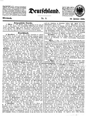 Deutschland Mittwoch 13. Januar 1858