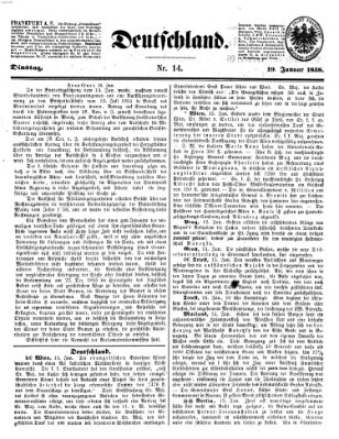 Deutschland Dienstag 19. Januar 1858