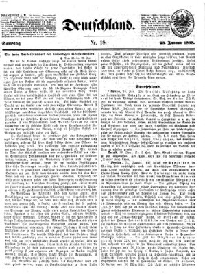 Deutschland Samstag 23. Januar 1858