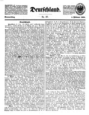 Deutschland Donnerstag 4. Februar 1858