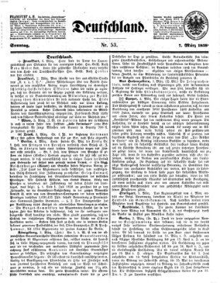 Deutschland Sonntag 7. März 1858