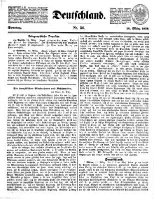 Deutschland Sonntag 14. März 1858