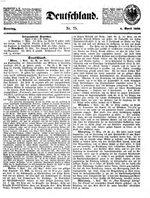 Deutschland Sonntag 4. April 1858