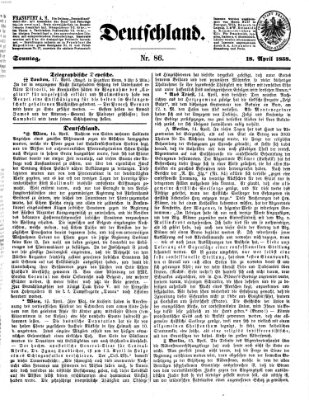 Deutschland Sonntag 18. April 1858