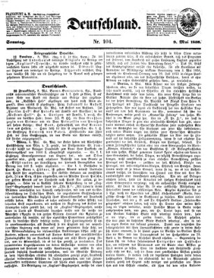 Deutschland Sonntag 9. Mai 1858