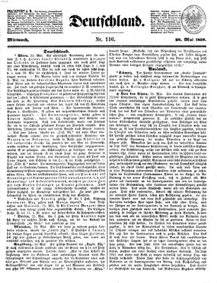 Deutschland Mittwoch 26. Mai 1858