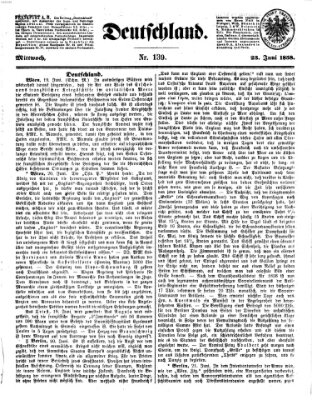 Deutschland Mittwoch 23. Juni 1858