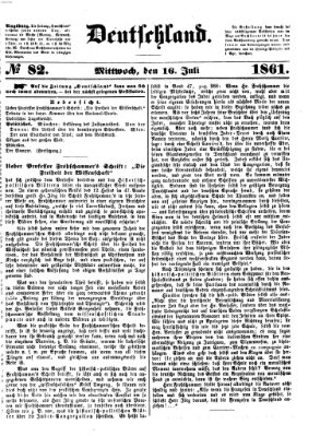 Deutschland Dienstag 16. Juli 1861