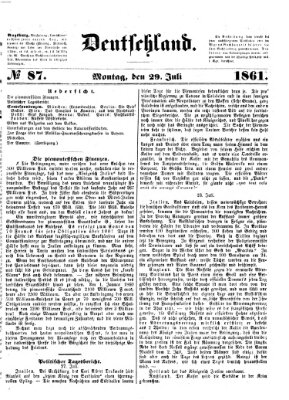 Deutschland Montag 29. Juli 1861