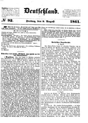 Deutschland Freitag 9. August 1861