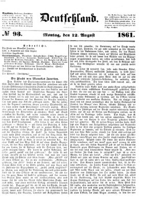 Deutschland Montag 12. August 1861