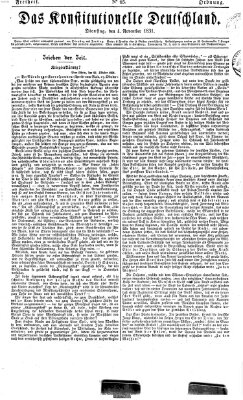 Das konstitutionelle Deutschland Dienstag 1. November 1831