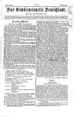 Das konstitutionelle Deutschland Freitag 25. November 1831