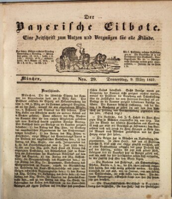 Baierscher Eilbote (Münchener Bote für Stadt und Land) Donnerstag 9. März 1837